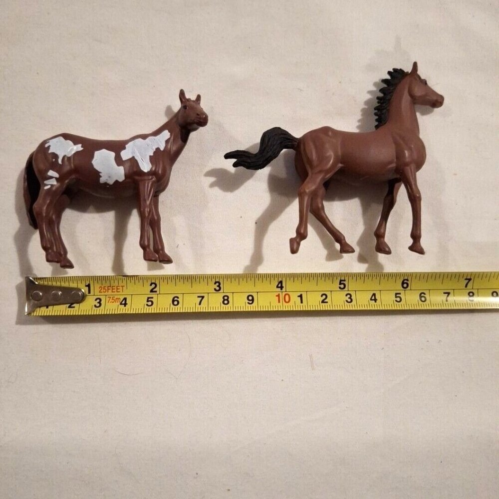 Popak New Ray Horse 3" Brown White Paint Pinto & Bay Vintage Lot - Picture 7 of 9